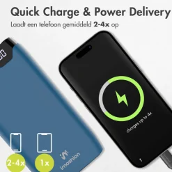 imoshion 20.000 mAh Powerbank met 22.5W Snellader - Noodpakket