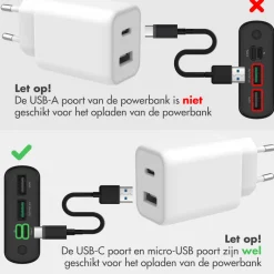 imoshion 20.000 mAh Powerbank met 22.5W Snellader - Noodpakket