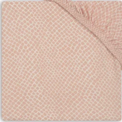 Jollein Jersey Snake Pale Pink 75 x 95 cm Boxmatras Hoeslaken