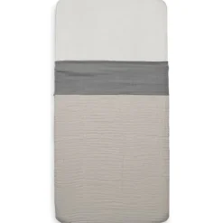 Jollein Wrinkled Cotton Storm Grey 120 x 150 cm Ledikantlaken