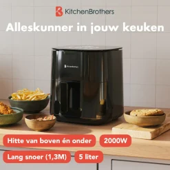 KitchenBrothers Airfryer XL 2000W 5L