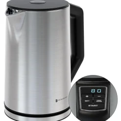 KitchenBrothers Dubbelwandige Waterkoker met Temperatuurregeling