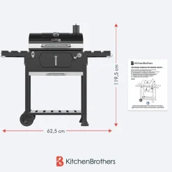 KitchenBrothers Houtskool BBQ Smoker