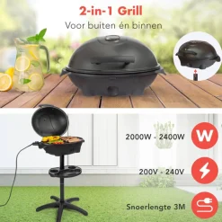 KitchenBrothers Opvouwbare Elektrische BBQ