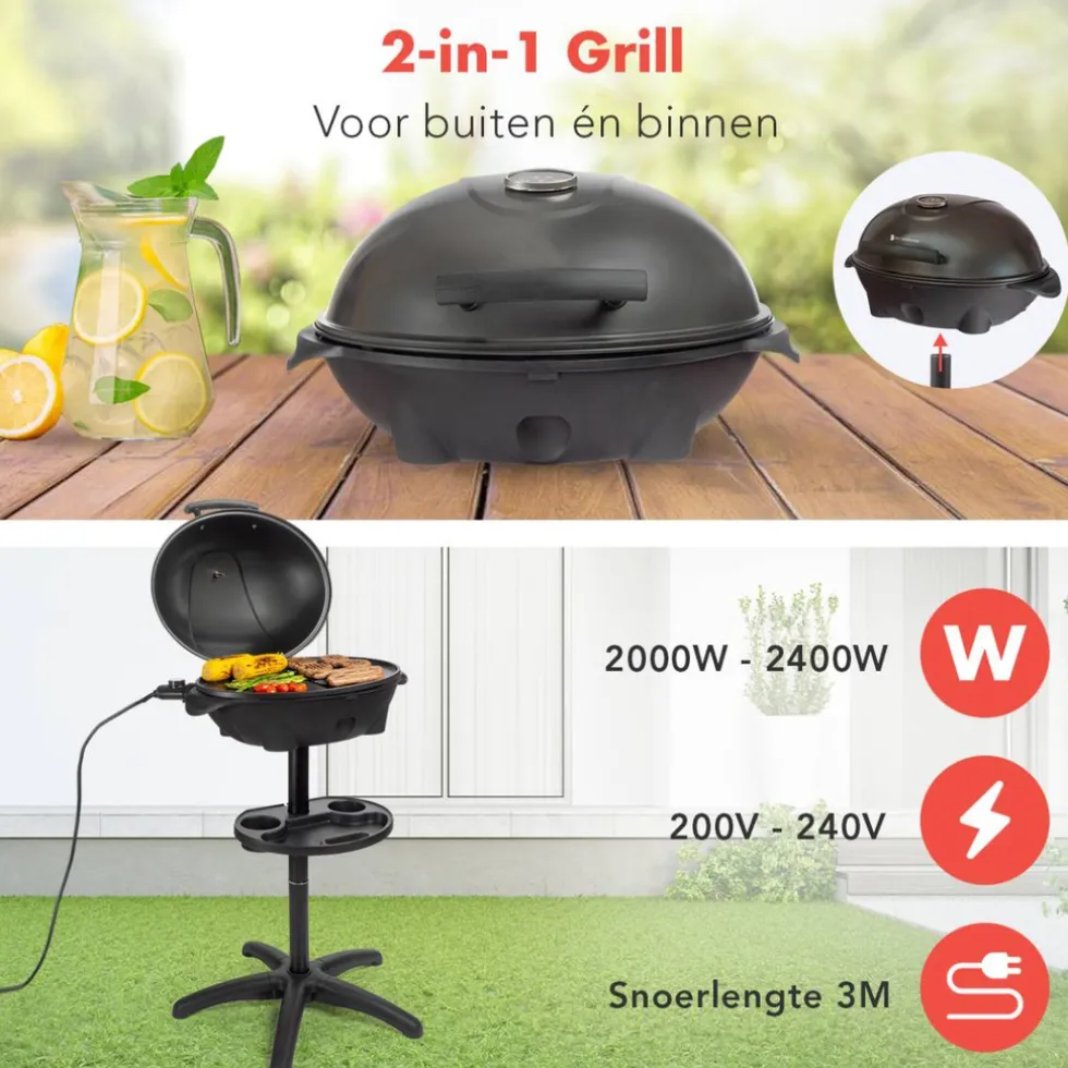KitchenBrothers Opvouwbare Elektrische BBQ