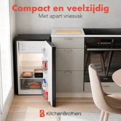 KitchenBrothers Tafelmodel Koelkast met Vriesvak