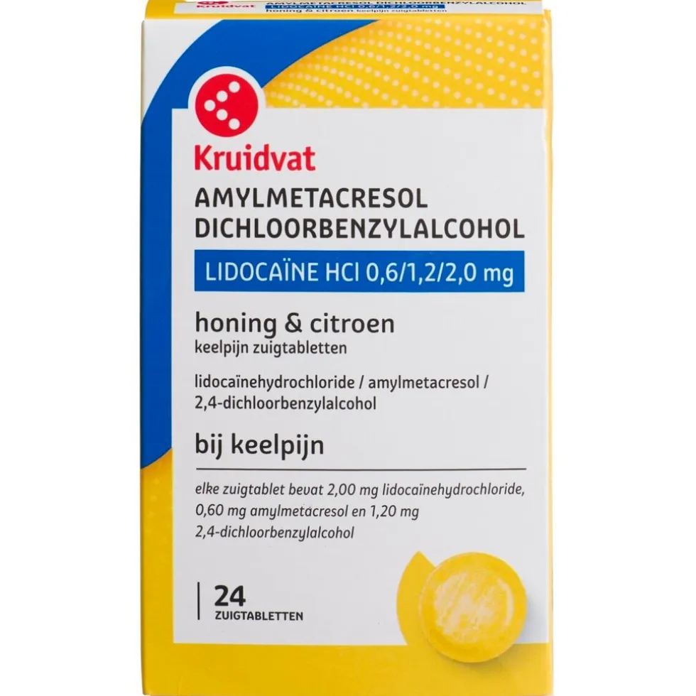 Kruidvat Amylmetacresol + Lidocaïne Keelpijn Zuigtabletten