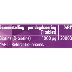 Kruidvat Biotine 1000ug Tabletten
