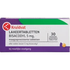 Kruidvat Bisacodyl 5mg Maagsapresistente Laxeertabletten