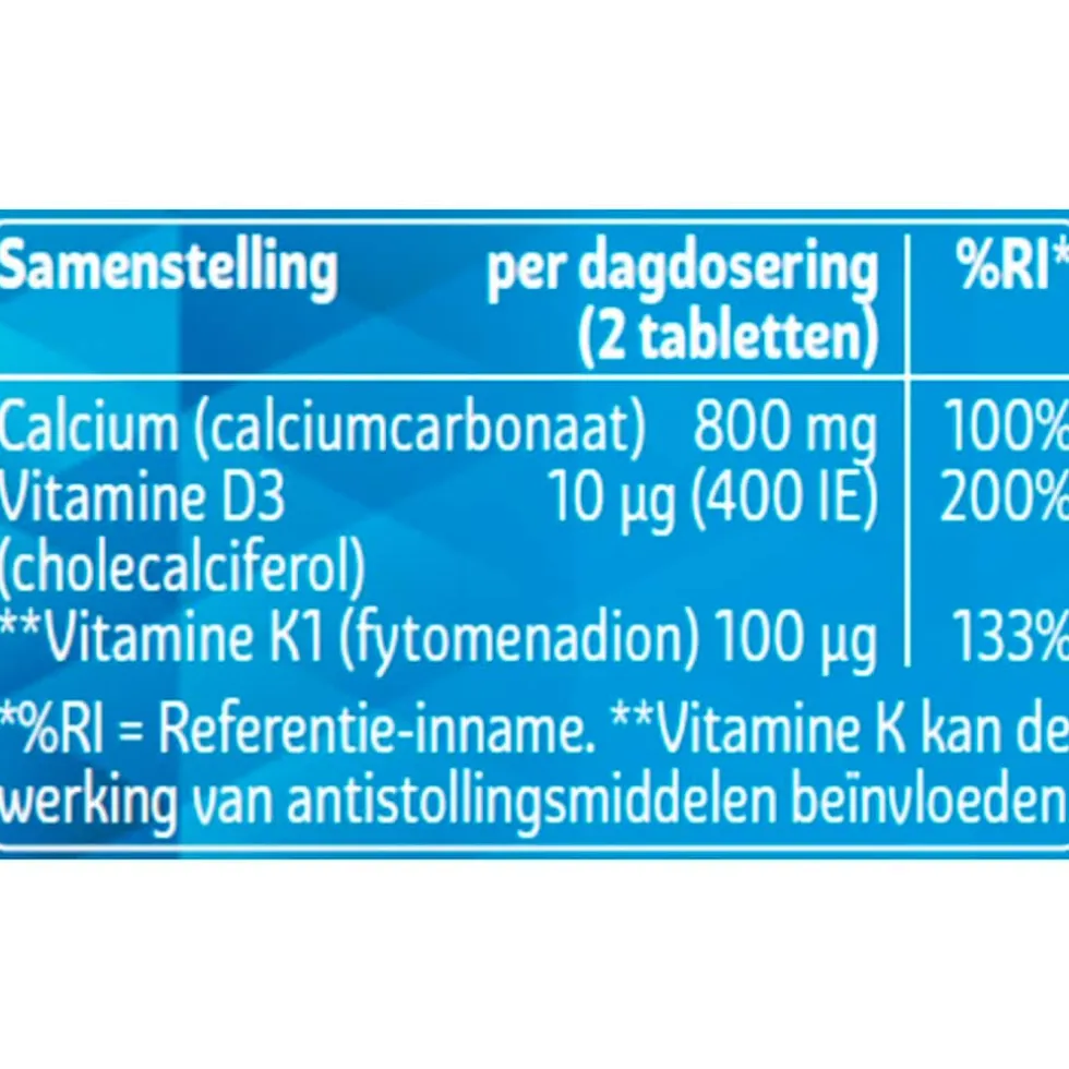 Kruidvat Calcium met Vitamine D & K Tabletten