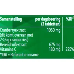 Kruidvat Cranberry Plus met Bearberry Tabletten