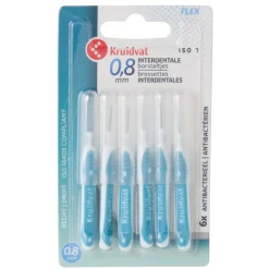 Kruidvat Extra Fijn 0,8mm Interdentale Borsteltjes met Handvat