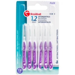 Kruidvat Extra Fijn 1,2mm Interdentale Borsteltjes met Handvat