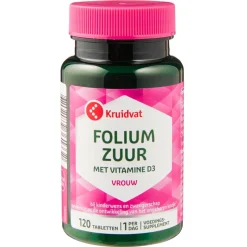 Kruidvat Foliumzuur met Vitamine D3 Tabletten