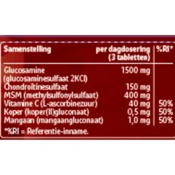 Kruidvat Glucosamine Chondroitine en MSM Tabletten