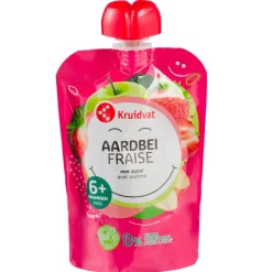 Kruidvat 6+M Bio Aardbei met Appel Knijpzakje