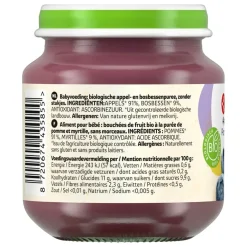 Kruidvat 4+M Bio Appel & Bosbes Fruithapje