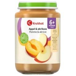 Kruidvat 6+M Bio Appel & Abrikoos Fruithapje