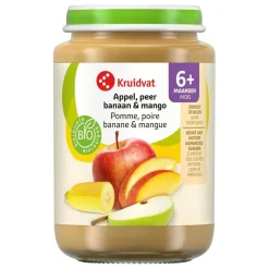 Kruidvat 6+M Bio Appel, Peer Banaan & Mango Fruithapje