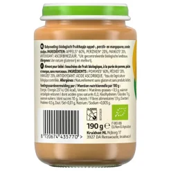 Kruidvat 6+M Bio Appel, Perzik & Mango Fruithapje