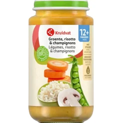 Kruidvat 12+M Bio Groente, Risotto & Champignons Maaltijd