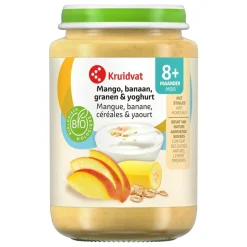 Kruidvat 8+M Bio Mango, Banaan, Granen & Yoghurt Fruithapje