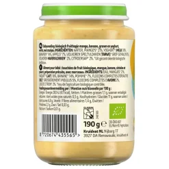 Kruidvat 8+M Bio Mango, Banaan, Granen & Yoghurt Fruithapje