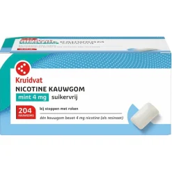 Kruidvat Mint 4mg Suikervrije Nicotinekauwgom