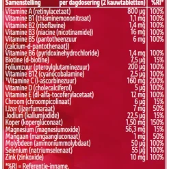 Kruidvat Multi A-Z Kauwtabletten voor Volwassenen