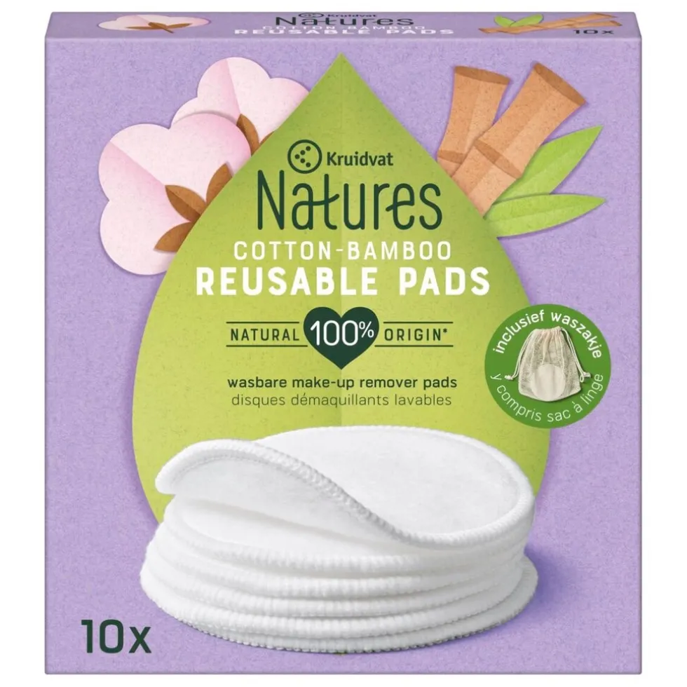 Kruidvat Natures Cotton-Bamboo Reusable Pads