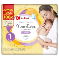 Kruidvat NewBorn Small Maat 1 Luiers Jumbopack