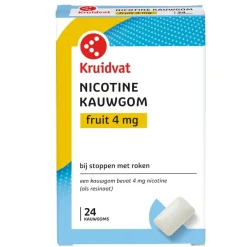 Kruidvat Nicotine Fruit 4mg Suikervrij Kauwgom