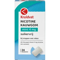 Kruidvat Nicotine Mint 4mg Suikervrij Kauwgom