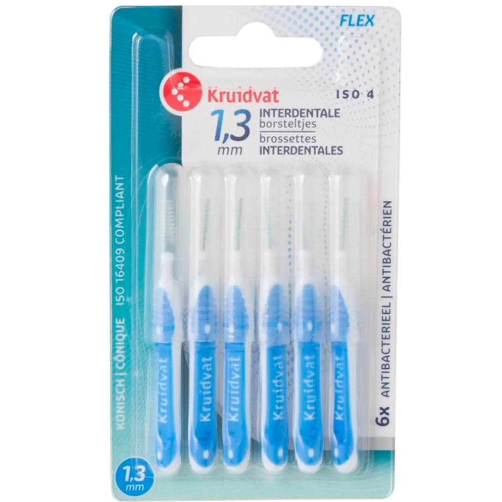 Kruidvat Ultra Fijn 1,3mm Interdentale Borsteltjes met Handvat