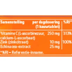 Kruidvat Vitamine C Complex met Zink Kauwtabletten