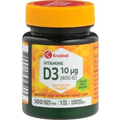 Kruidvat Vitamine D3 10 Mcg Tabletten