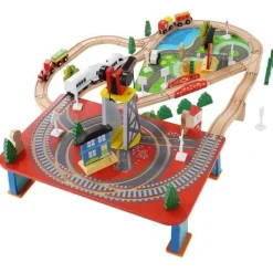 Kruzzel 88 delige Speelgoed Houten Treinset met Elektrische Trein