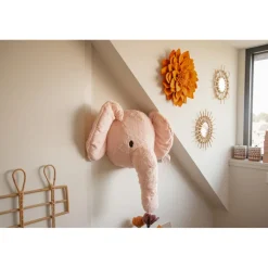 Label Label Elephant Elly Blauw Muurdecoratie