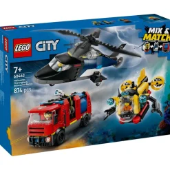 LEGO City 60462 Helikopter, Brandweerauto en Onderzeeër Remix