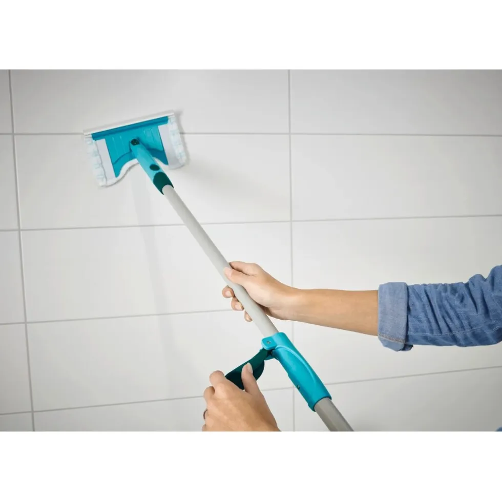 Leifheit Flexi Pad Bath Cleaner Micro Duo Tegel- en Badwisser met Telescoopsteel