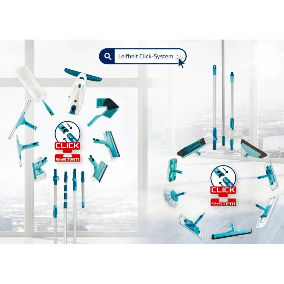 Leifheit Flexi Pad Bath Cleaner Micro Duo Tegel- en Badwisser met Telescoopsteel