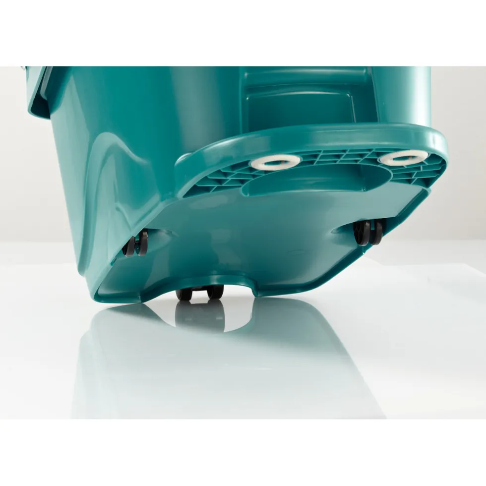 Leifheit Profi XL Dweil Set Micro Duo Vloerwisser (42 cm) met Emmer op Wieltjes en Voetpers