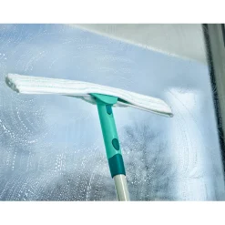 Leifheit XL Pro Reach 2-in-1 Raamtrekker (40 cm) met Micro Duo Overtrek en Telescoopsteel