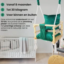 Lovegifts Luxe Houten 3 in 1 Meegroei Babyschommel en Kinderschommel