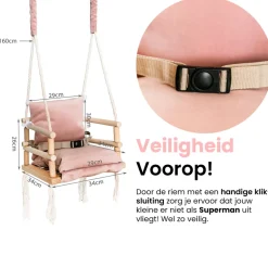 Lovegifts Luxe Houten 3 in 1 Meegroei Babyschommel en Kinderschommel