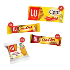 LU vieruurtjes koekjespakket met 4 soorten