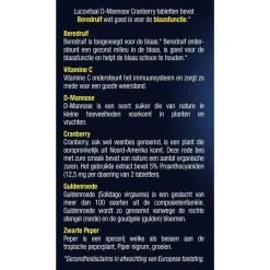 Lucovitaal D-Mannose Cranberry Tabletten