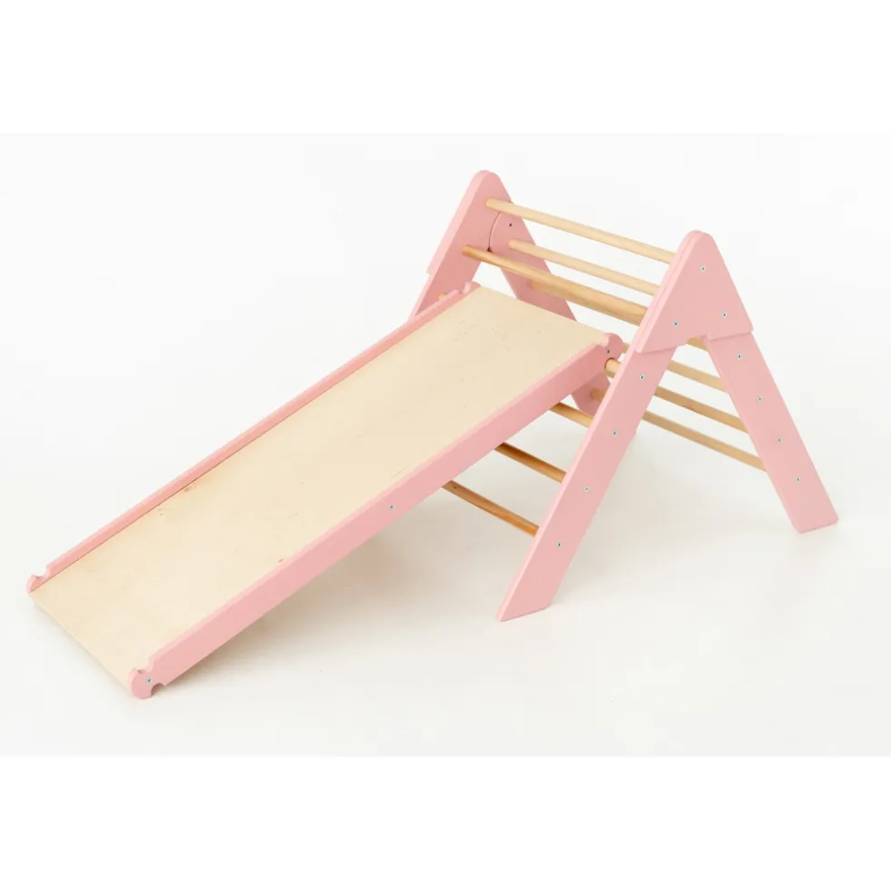 Luna Toys Houten Klimrek met Glijbaan