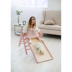 Luna Toys Houten Klimrek met Glijbaan