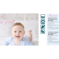 MamaLoes Aaron 40x80x7 cm Ovaal Wiegmatras